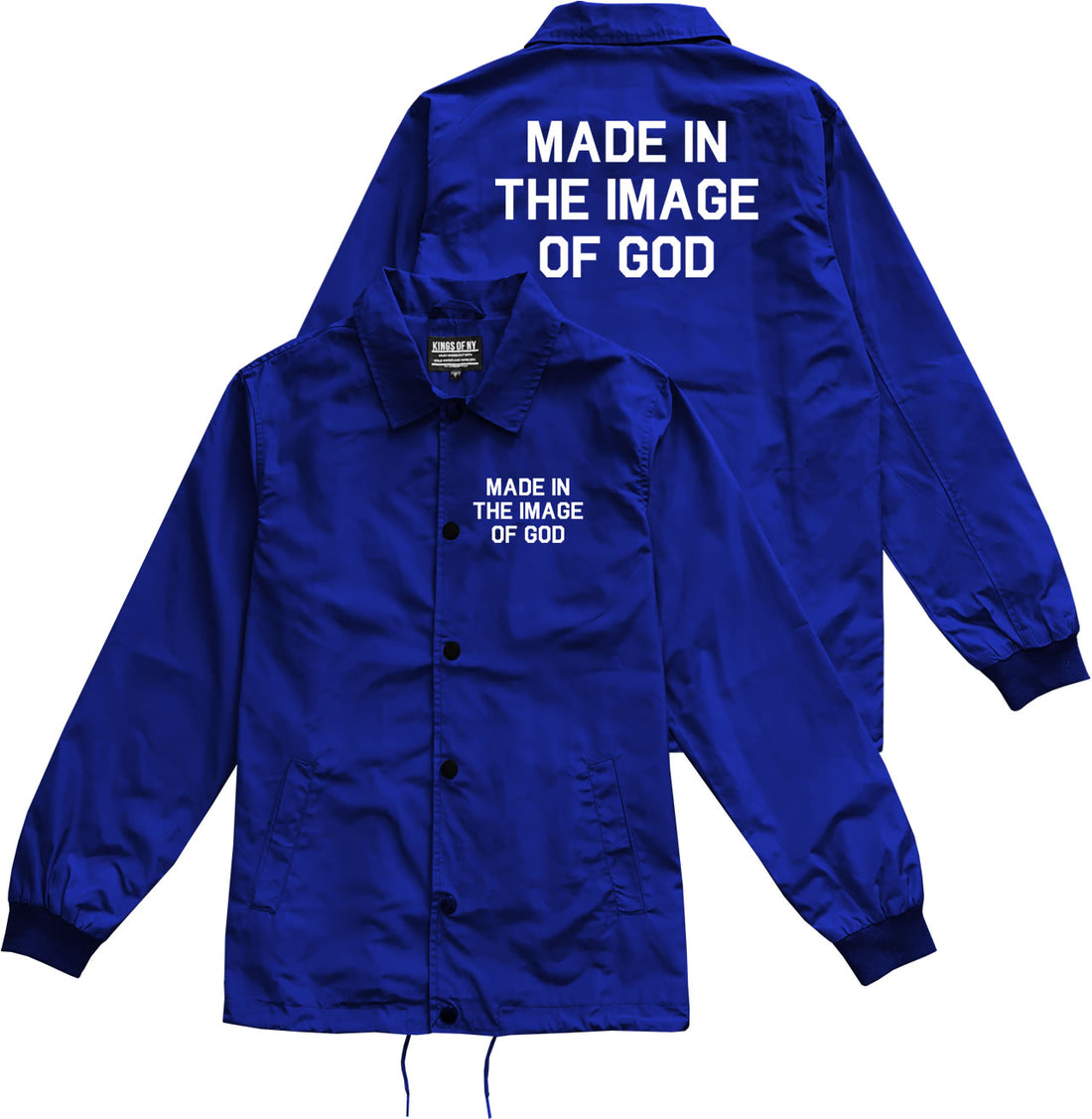Made In The Image Of God Mens Coaches Jacket Royal Blue