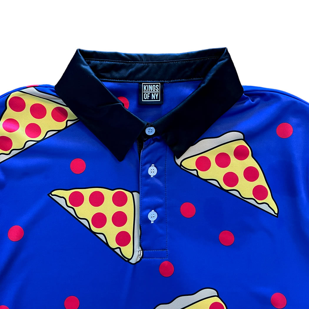 Pepperoni Pizza Pattern Mens Golf Polo Shirt Designer Brand
