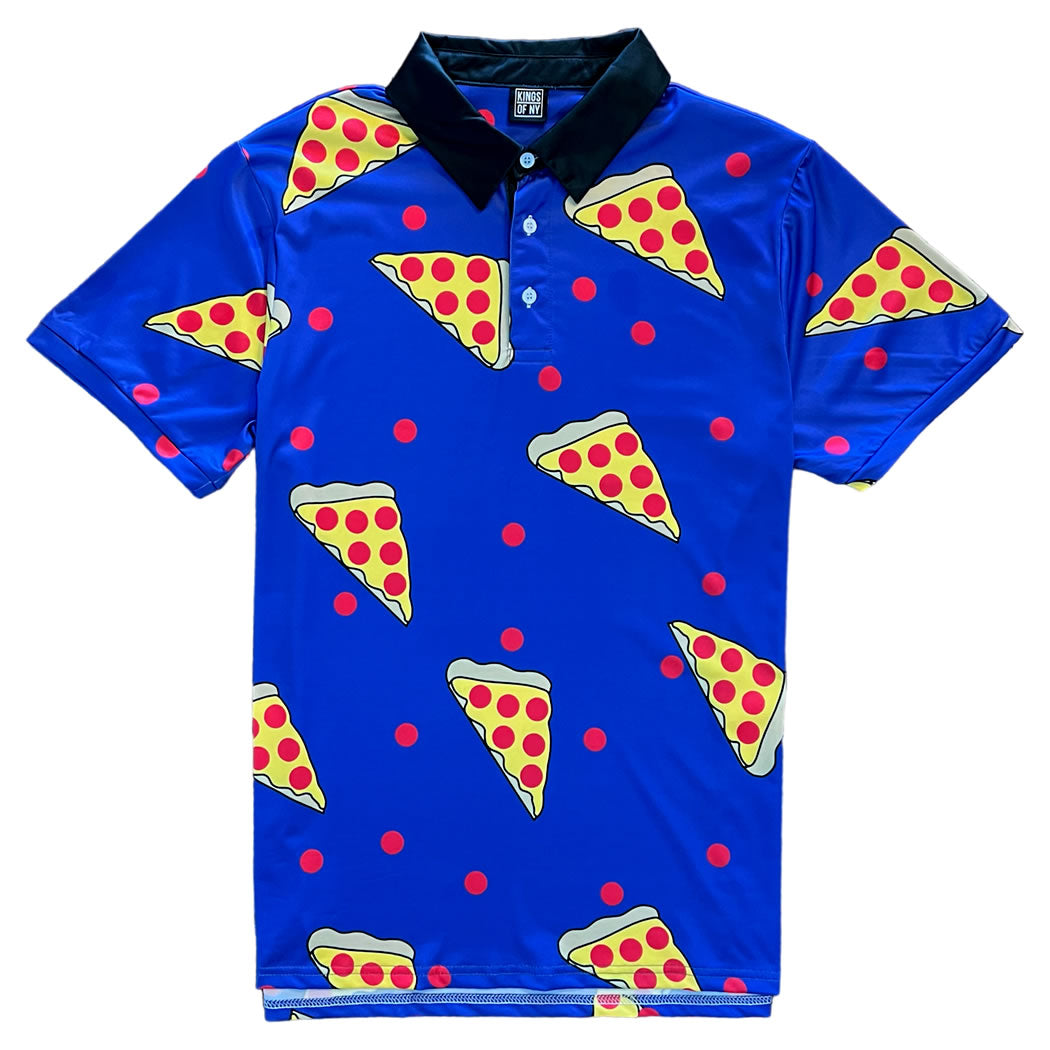 Pepperoni Pizza Pattern Mens Golf Polo Shirt