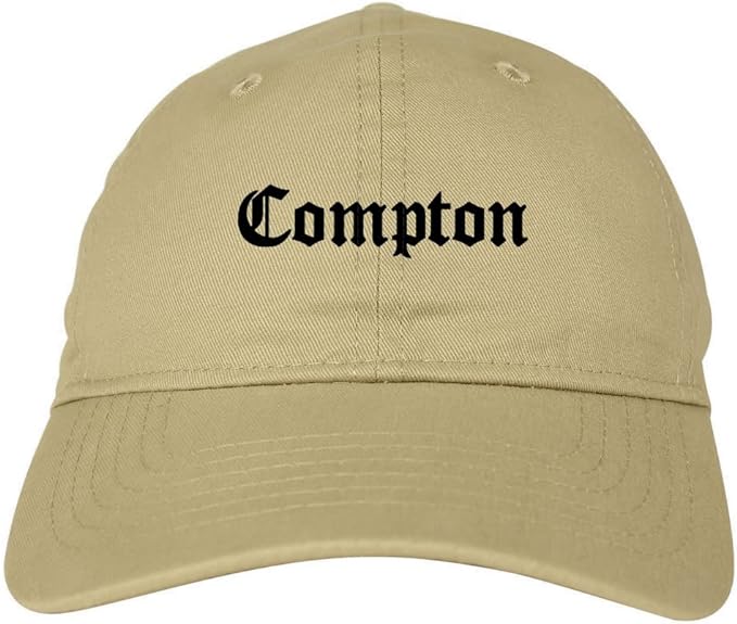 Compton Old English Mens Dad Hat Tan