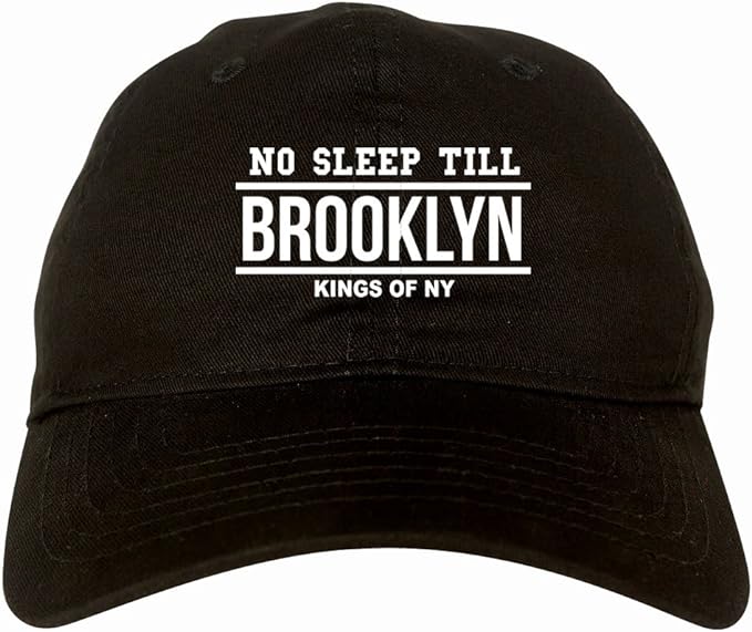 No Sleep Till Brooklyn Mens Dad Hat Black