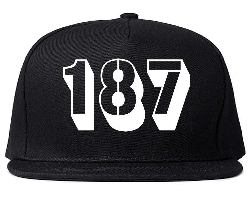 Black 187 Homicide Police Code Snapback Hat Cap by Kings Of NY