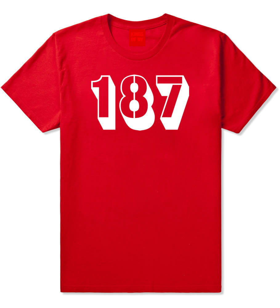 187 T-Shirt in Red by Kings Of NY