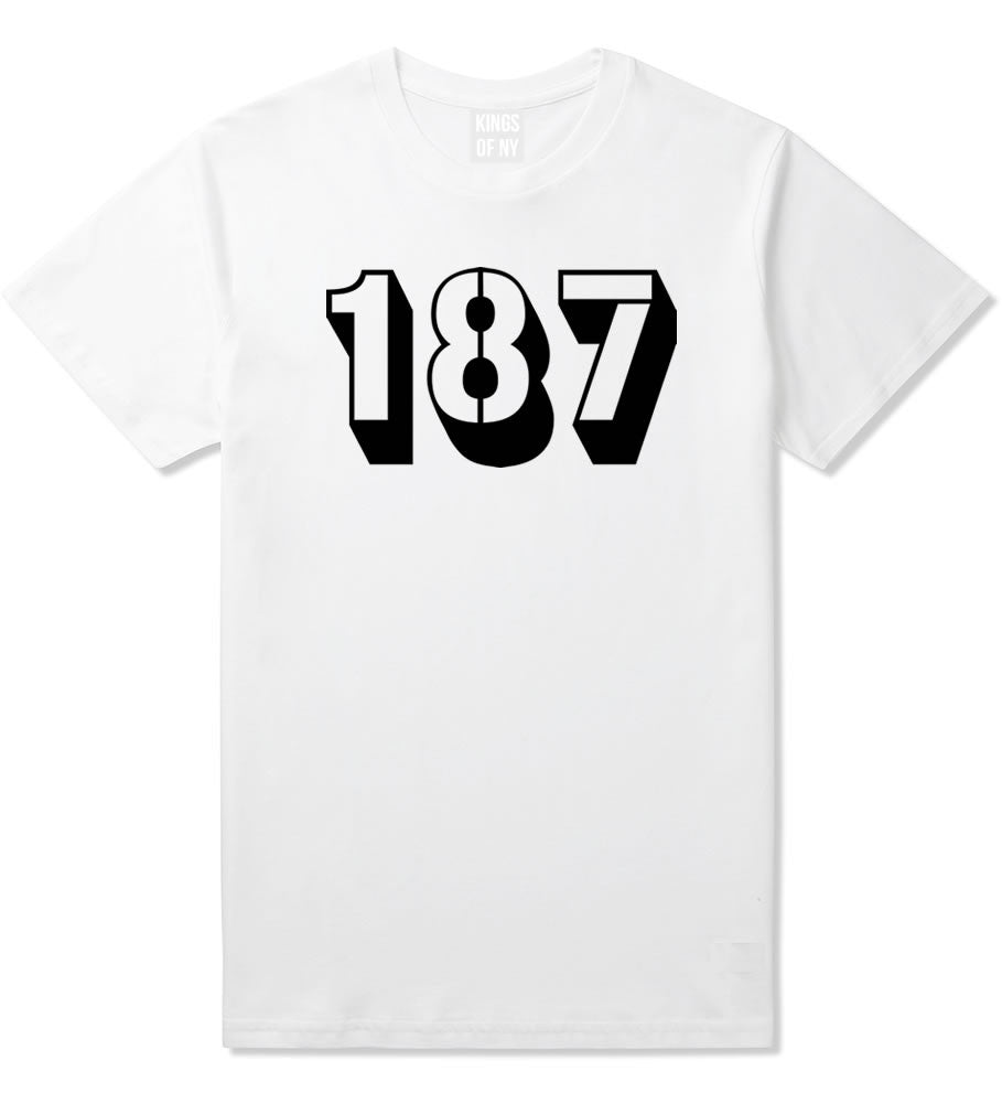 187 T-Shirt in White by Kings Of NY