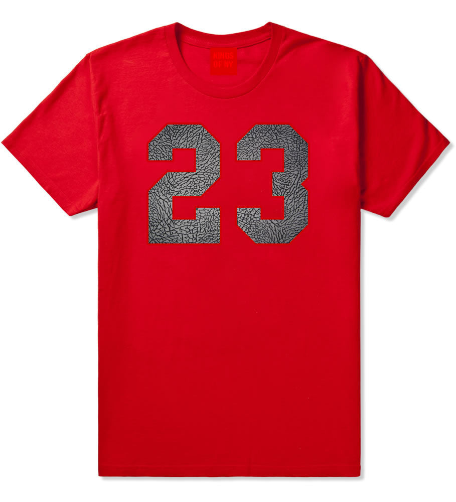 23 Cement Red Jersey T-Shirt in Red By Kings Of NY