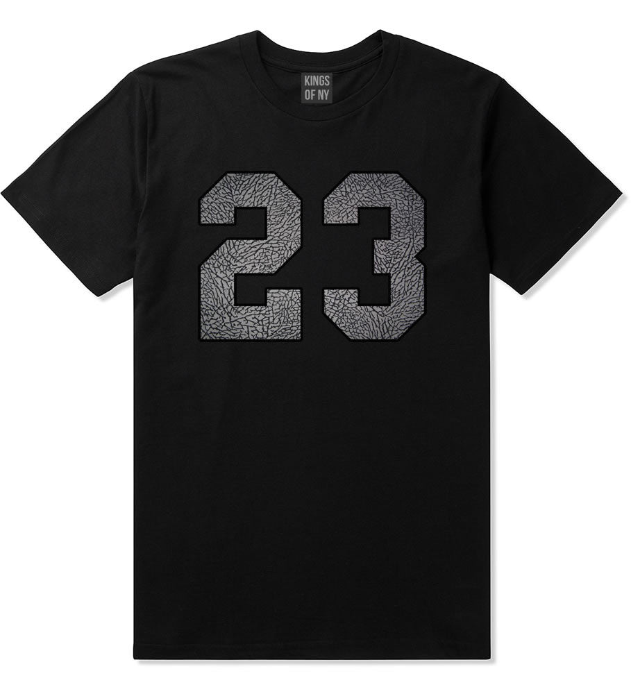 23 Cement Jersey T-Shirt in Black By Kings Of NY