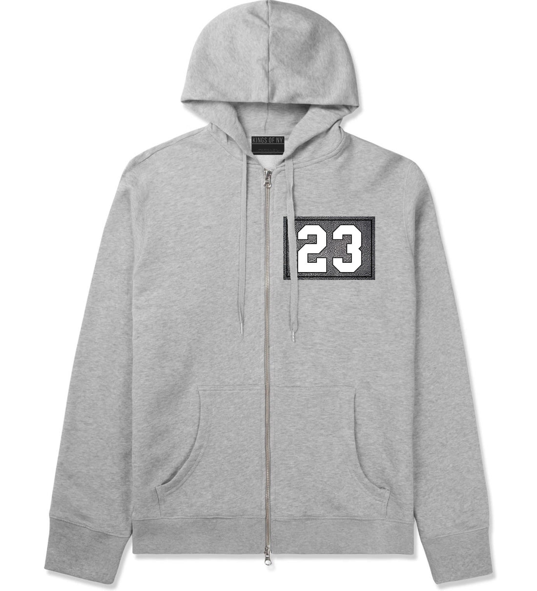 23 Cement Jersey Zip Up Hoodie in Grey By Kings Of NY