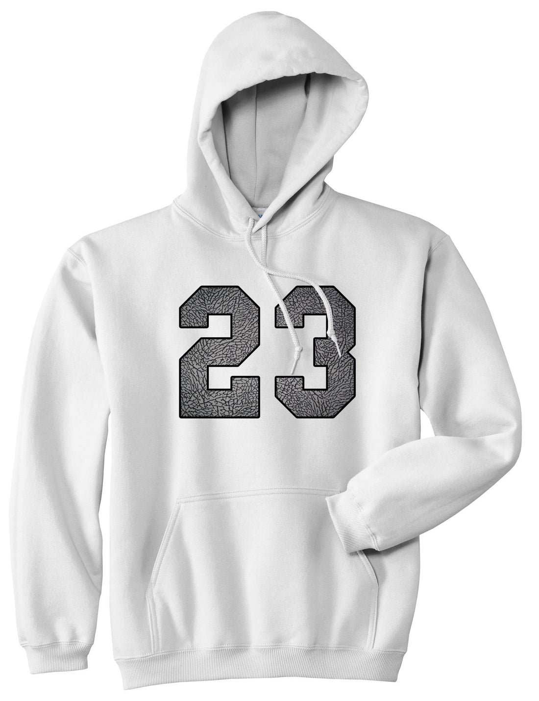 23 Cement Jersey Pullover Hoodie in White By Kings Of NY