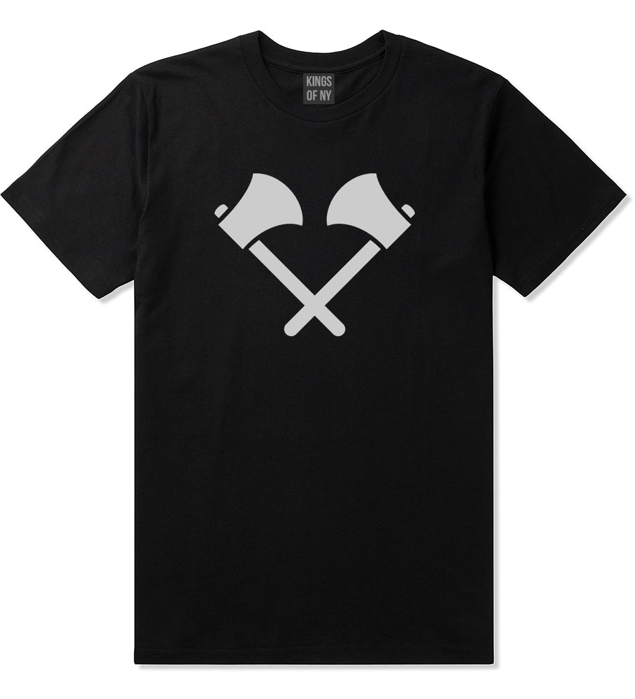 2 Ax Fireman Logo Black T-Shirt by Kings Of NY