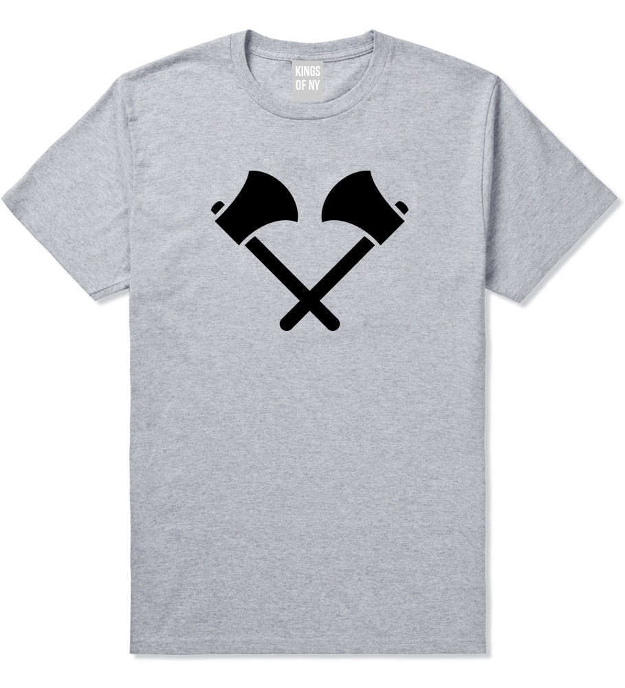 2 Ax Fireman Logo Grey T-Shirt by Kings Of NY
