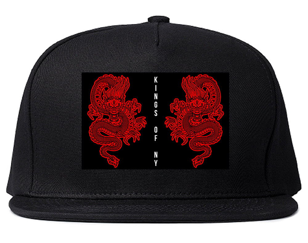 2_Chinese_Dragon Black Snapback Hat