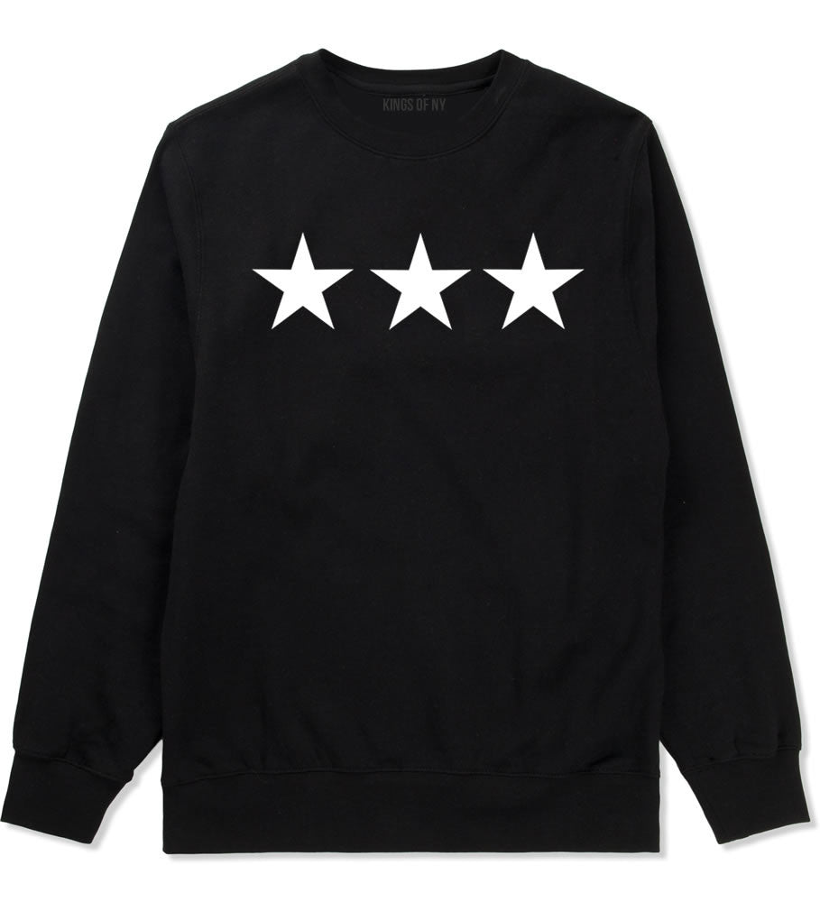 Kings Of NY Three Stars Crewneck Sweatshirt in Black