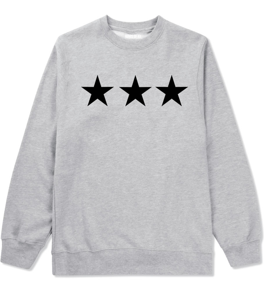 Kings Of NY Three Stars Crewneck Sweatshirt in Grey