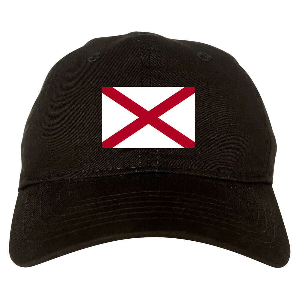 Alabama State Flag AL Chest Mens Dad Hat Black