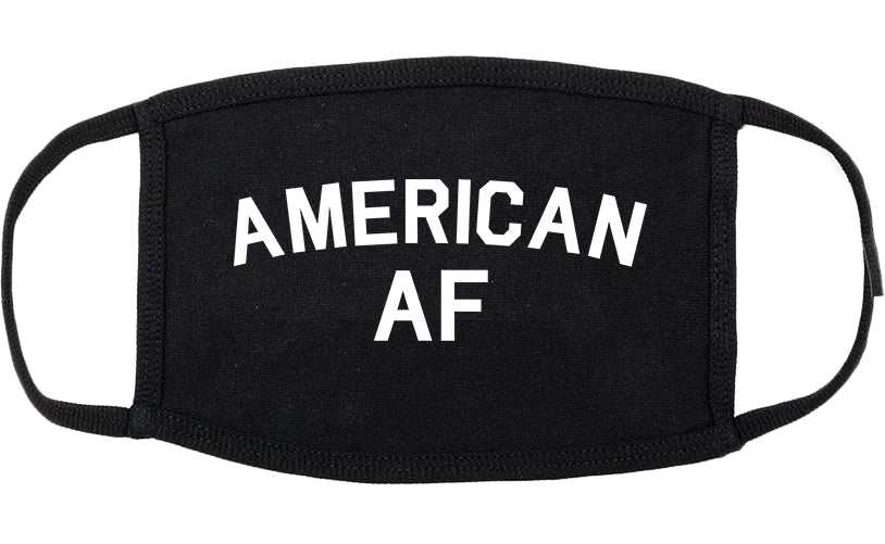 American AF Flag Cotton Face Mask Black