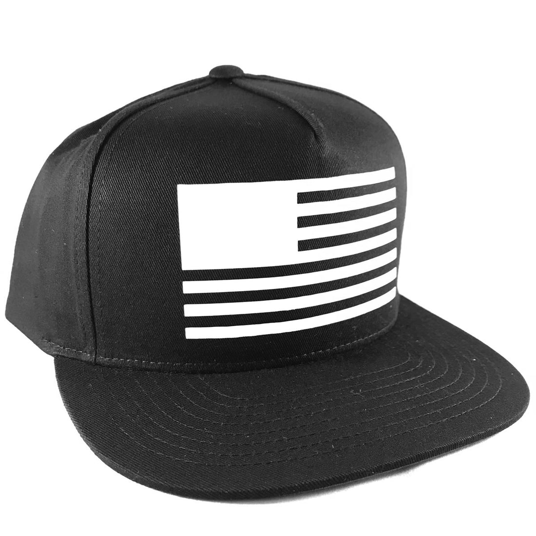 American Flag United States Mens Snapback Hat Cap Black