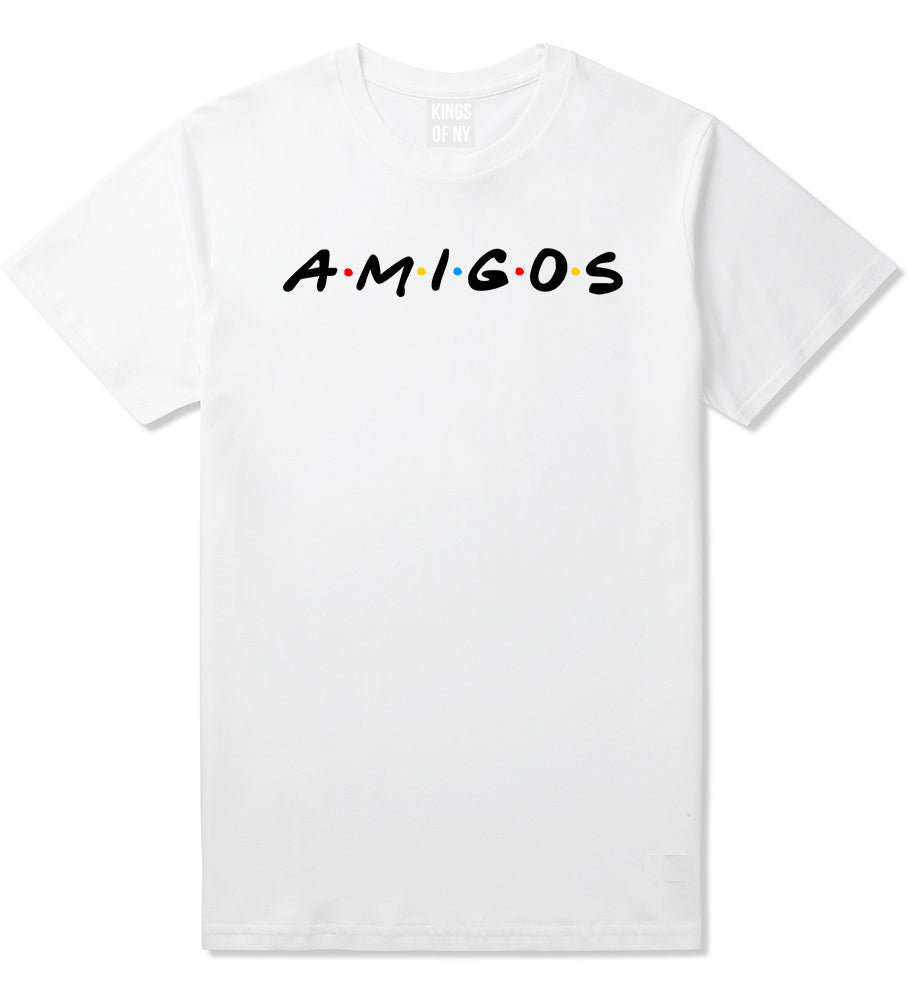Amigos Funny Friends Spanish Mens T-Shirt White
