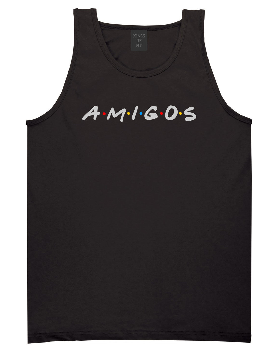 Amigos Funny Friends Spanish Mens Tank Top T-Shirt Black
