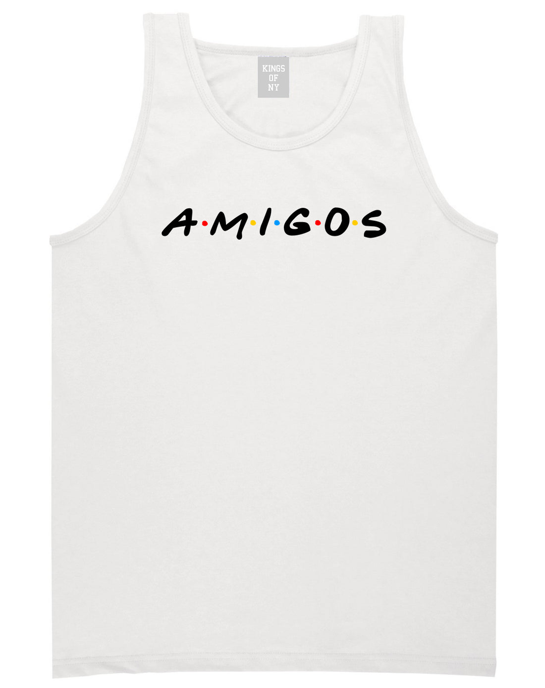 Amigos Funny Friends Spanish Mens Tank Top T-Shirt White