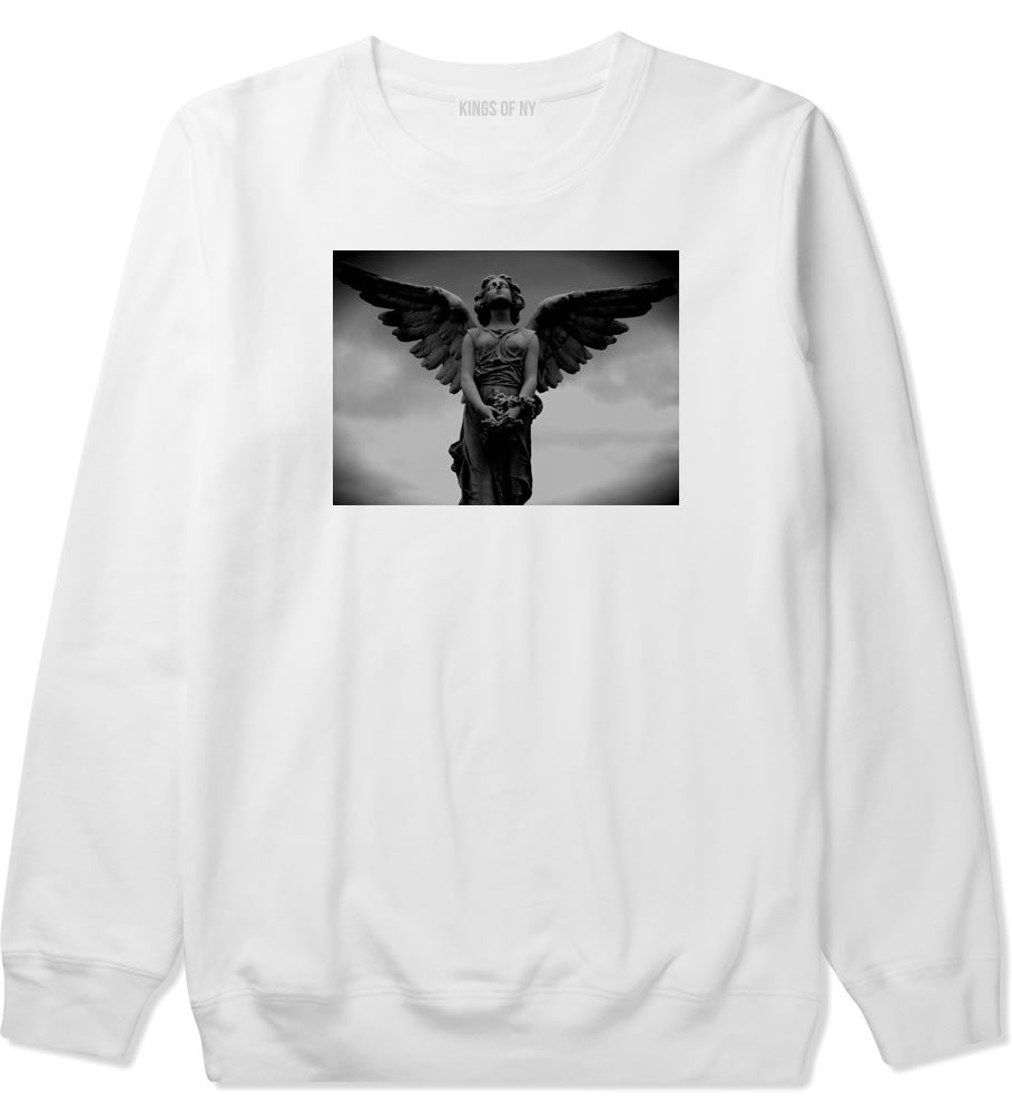 Angel Statue Wings Dark Goth Crewneck Sweatshirt