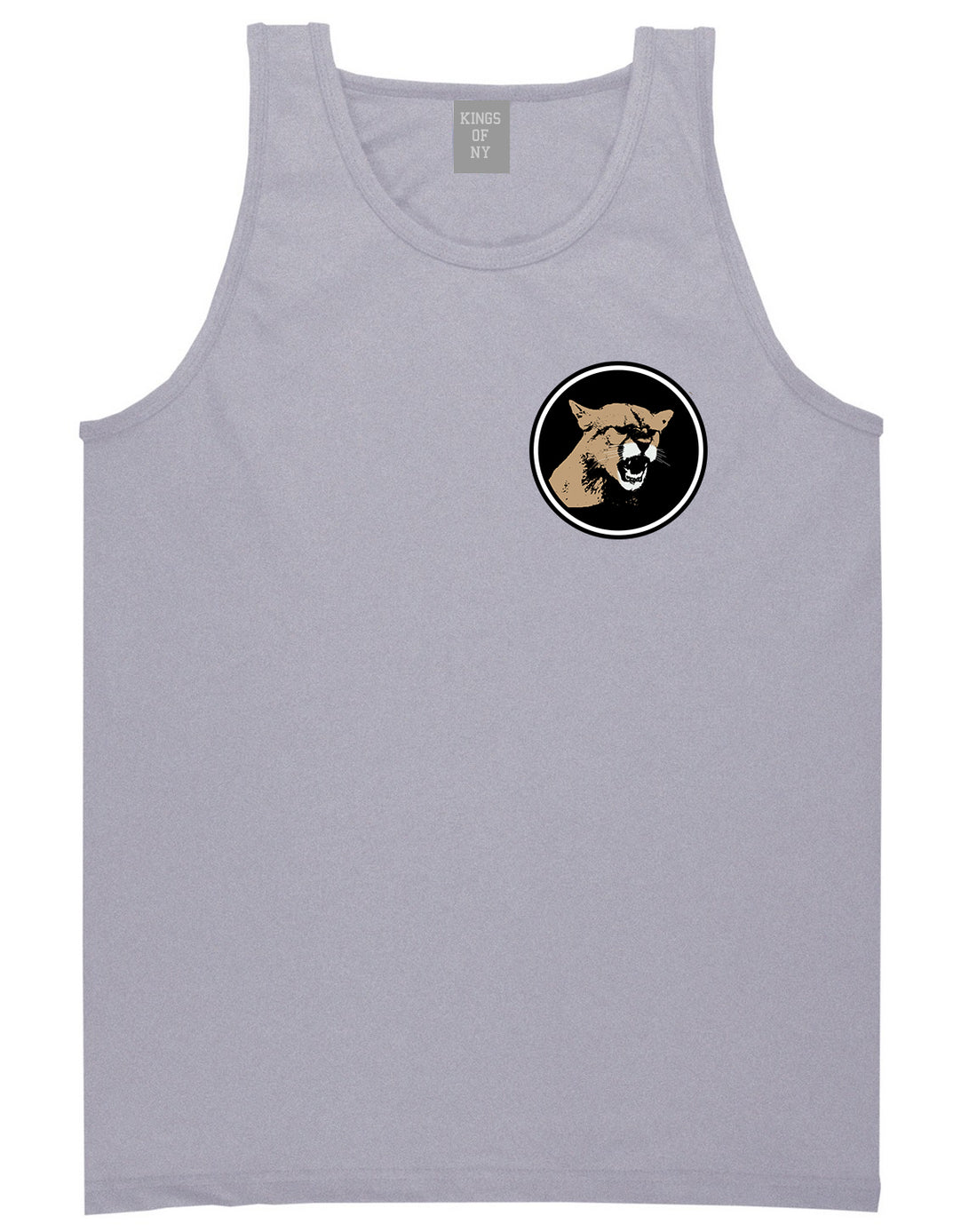 Angry Cougar Chest Grey Tank Top Shirt by Kings Of NY