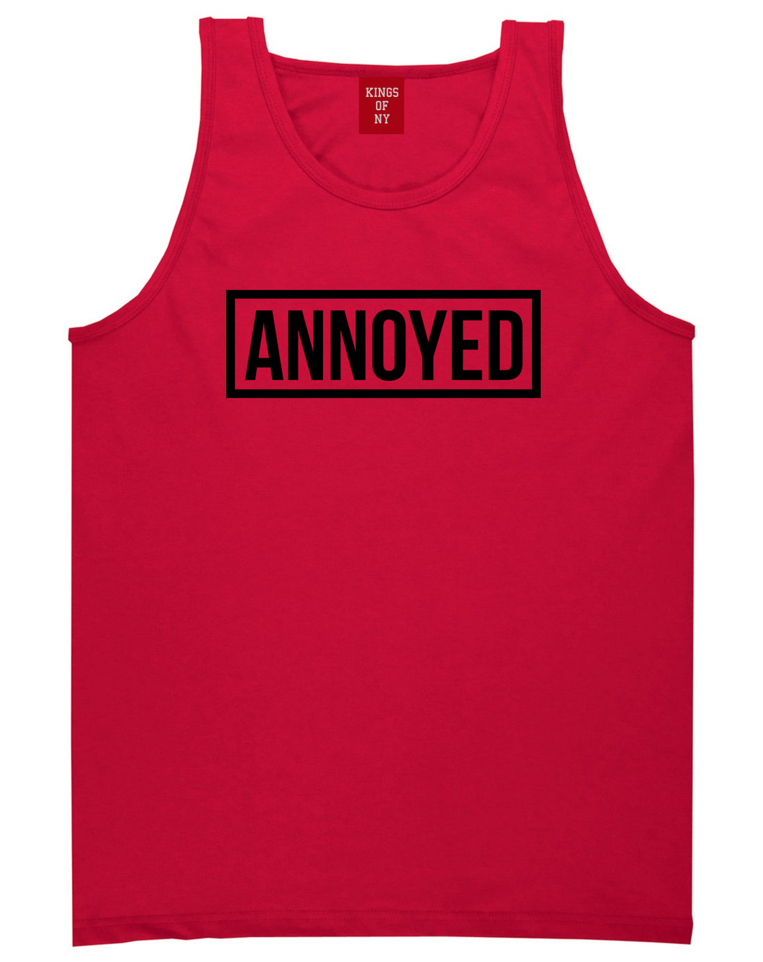 Annoyed Red Tank Top Shirt by Kings Of NY