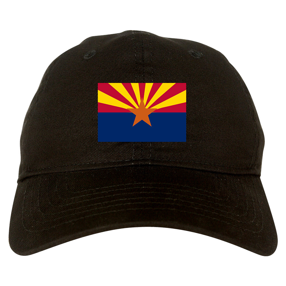 Arizona State Flag AZ Chest Mens Dad Hat Black