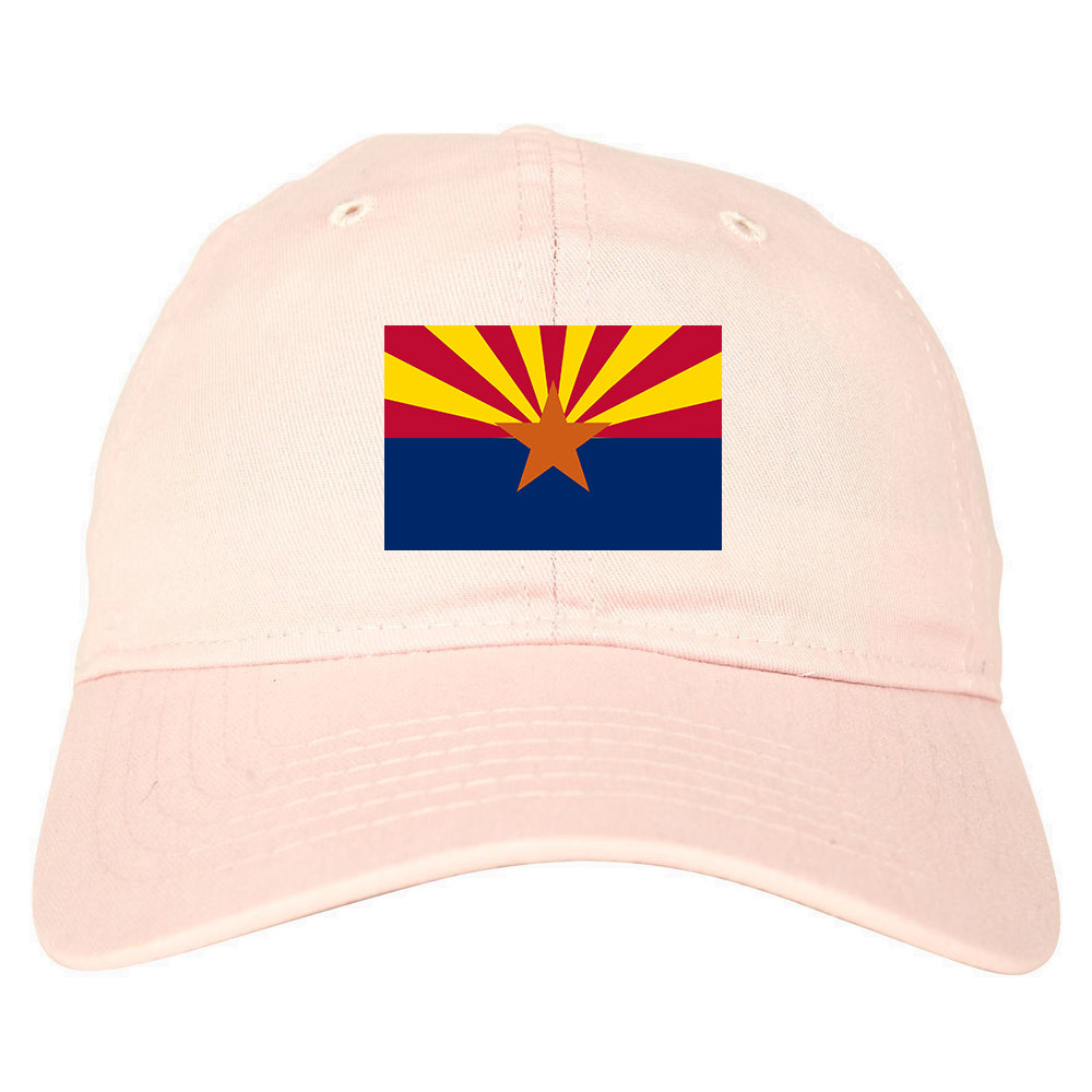 Arizona State Flag AZ Chest Mens Dad Hat Pink
