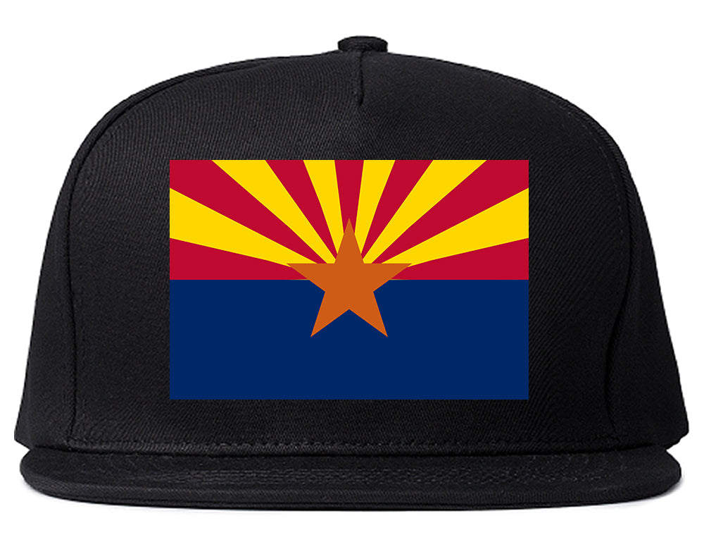 Arizona State Flag AZ Chest Mens Snapback Hat Black