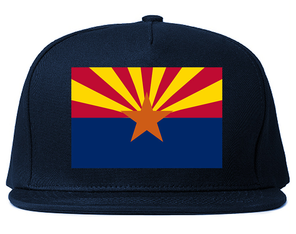 Arizona State Flag AZ Chest Mens Snapback Hat Navy Blue