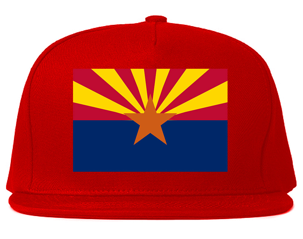 Arizona State Flag AZ Chest Mens Snapback Hat Red