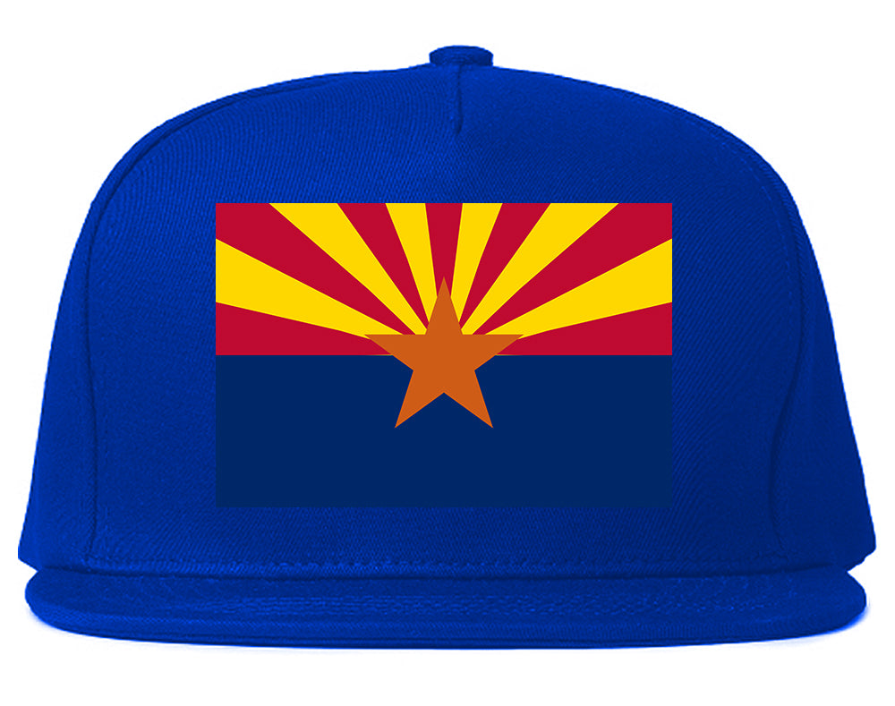 Arizona State Flag AZ Chest Mens Snapback Hat Royal Blue