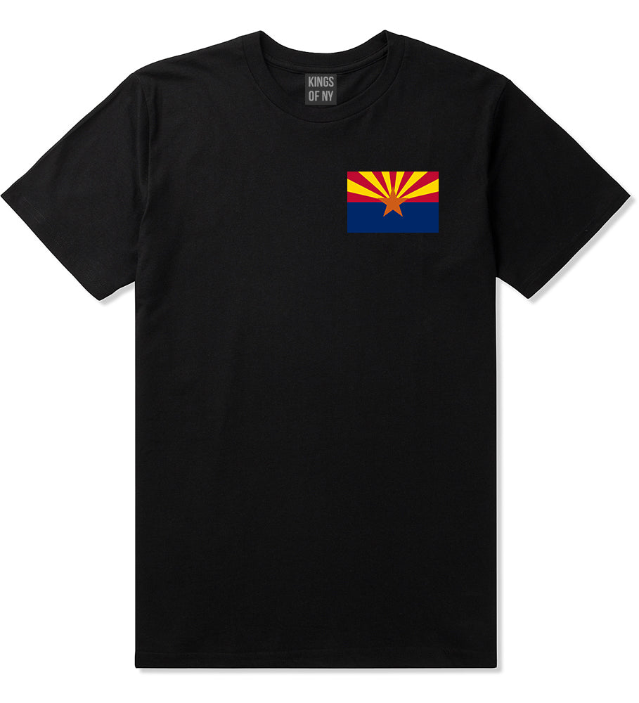 Arizona State Flag AZ Chest Mens T-Shirt Black
