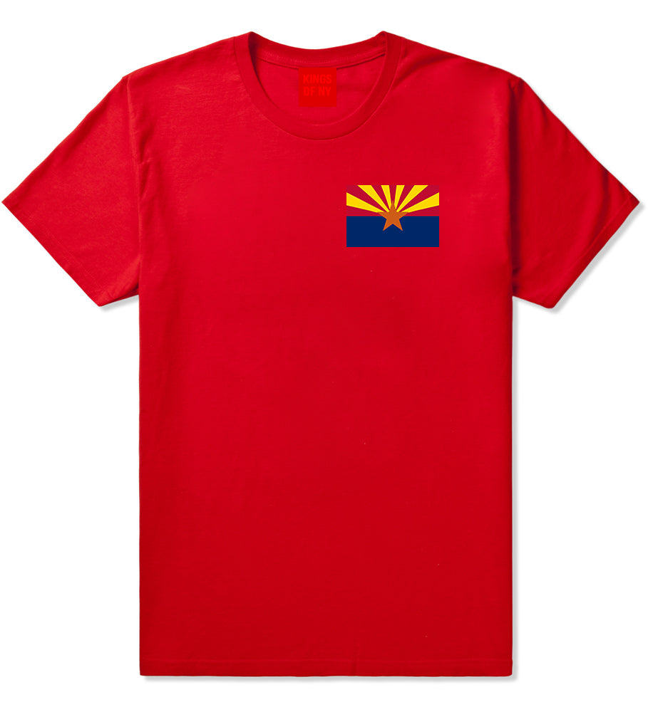 Arizona State Flag AZ Chest Mens T-Shirt Red