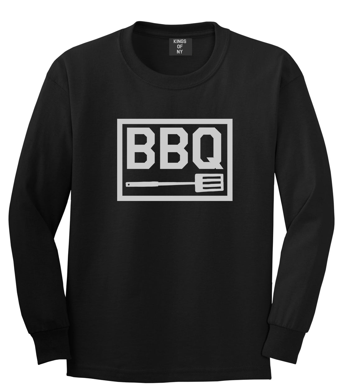 BBQ Barbecue Spatula Black Long Sleeve T-Shirt by Kings Of NY