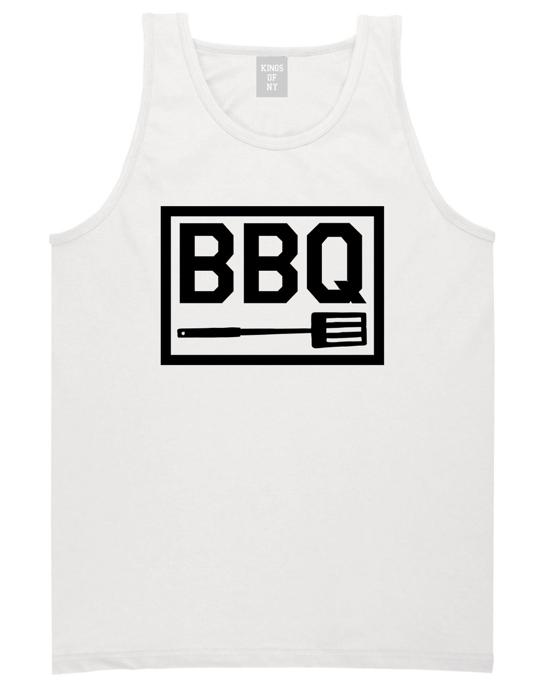 BBQ Barbecue Spatula White Tank Top Shirt by Kings Of NY