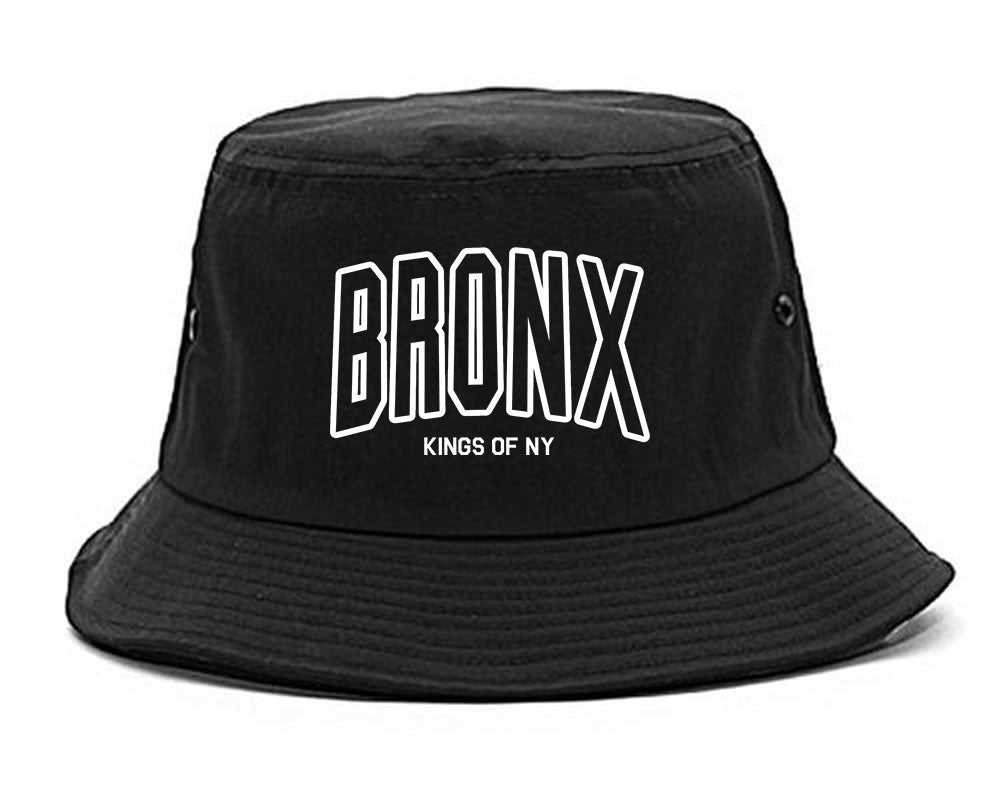 BRONX College Outline Mens Bucket Hat Black
