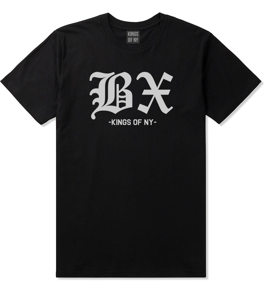 BX Old English Bronx New York T-Shirt in Black
