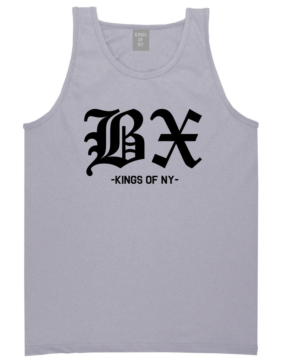BX Old English Bronx New York Tank Top Shirt in Grey