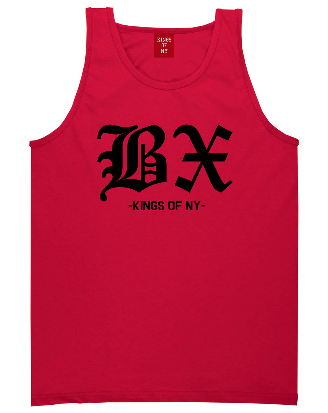 BX Old English Bronx New York Tank Top Shirt in Red