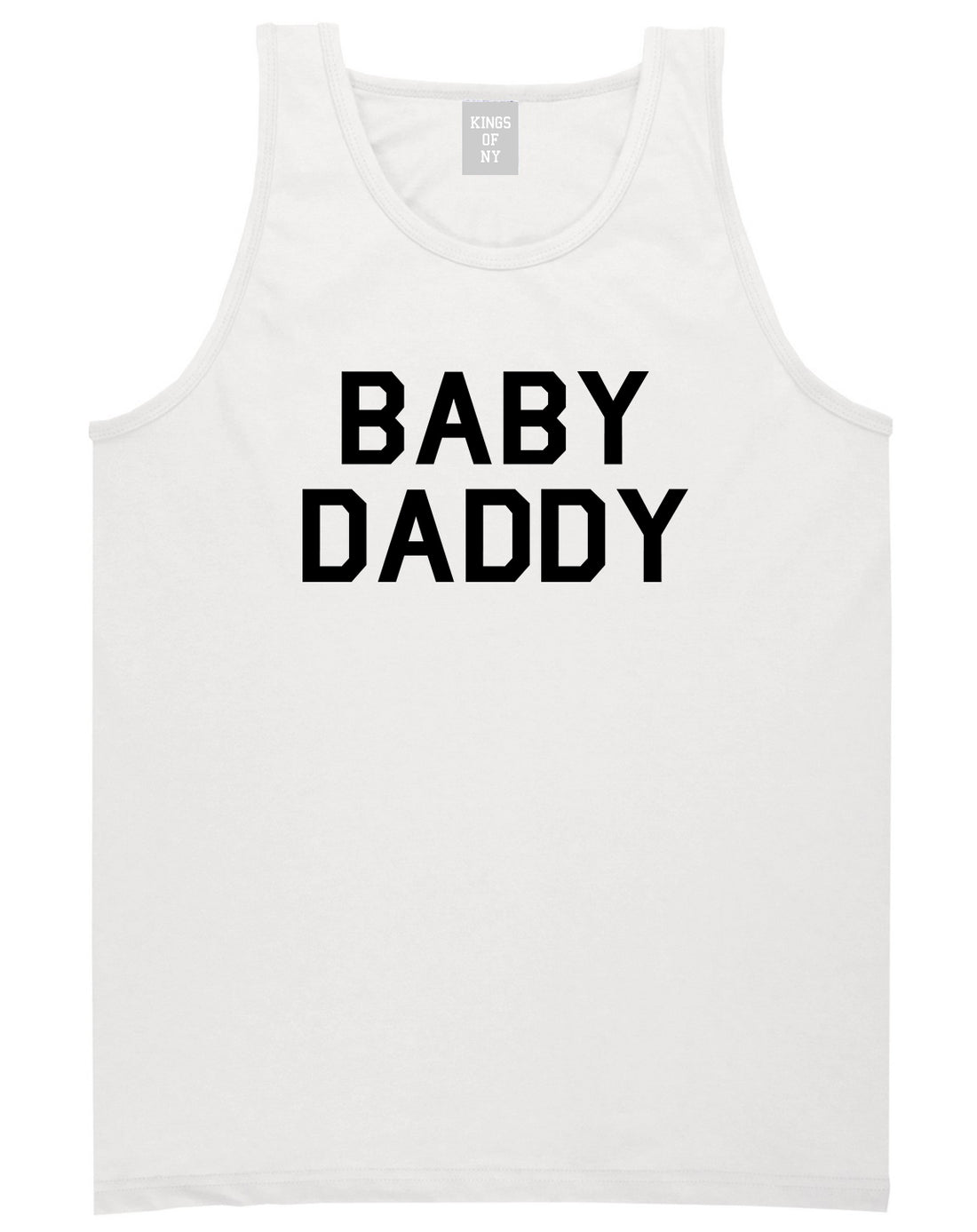 Baby Daddy Funny Fathers Day Mens Tank Top Shirt White