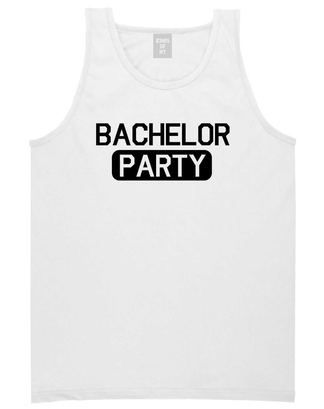 Bachelor Party White Tank Top Shirt by Kings Of NY