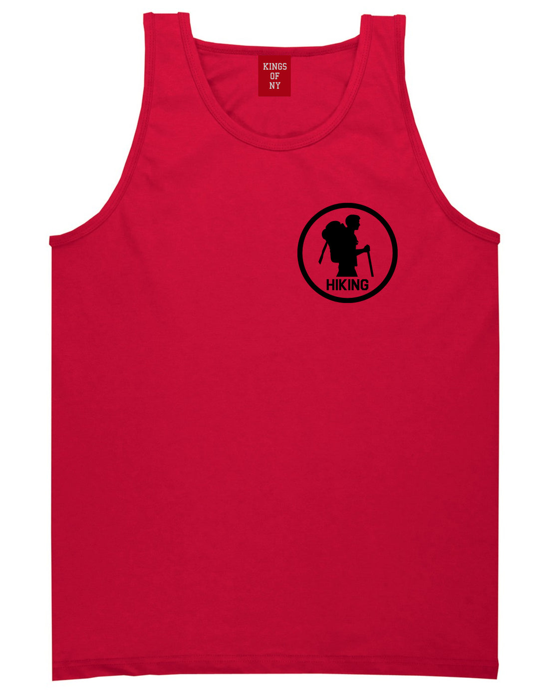 Backpacking Outdoor Hiking Chest Red Tank Top Shirt by Kings Of NY