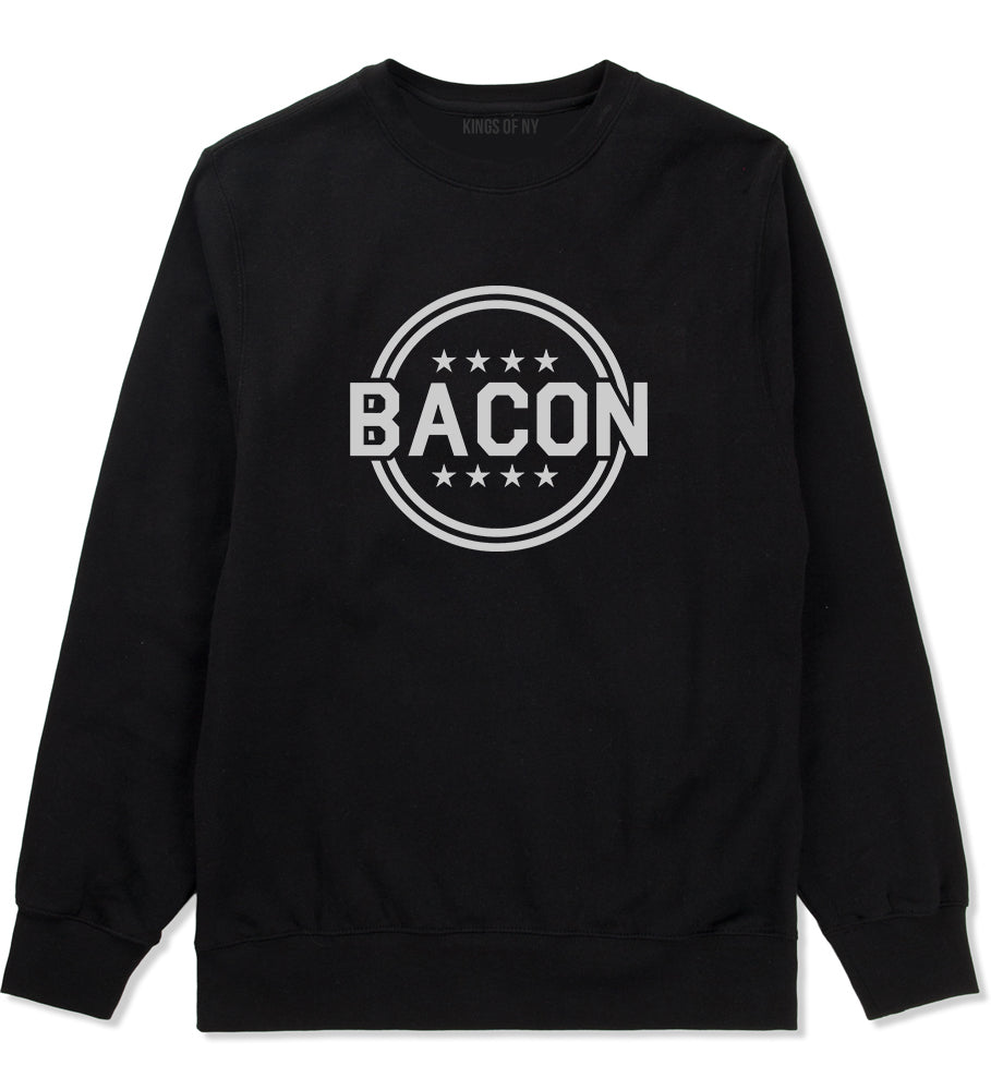 Bacon Stars Black Crewneck Sweatshirt by Kings Of NY