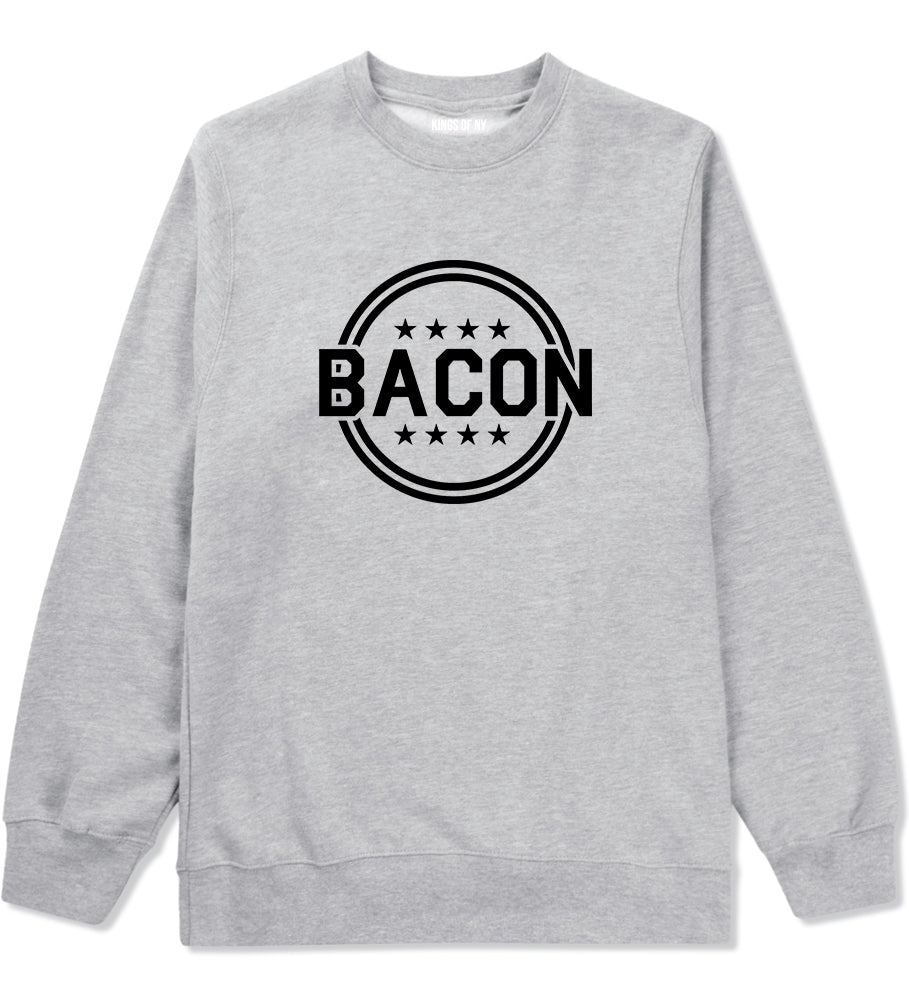 Bacon Stars Grey Crewneck Sweatshirt by Kings Of NY