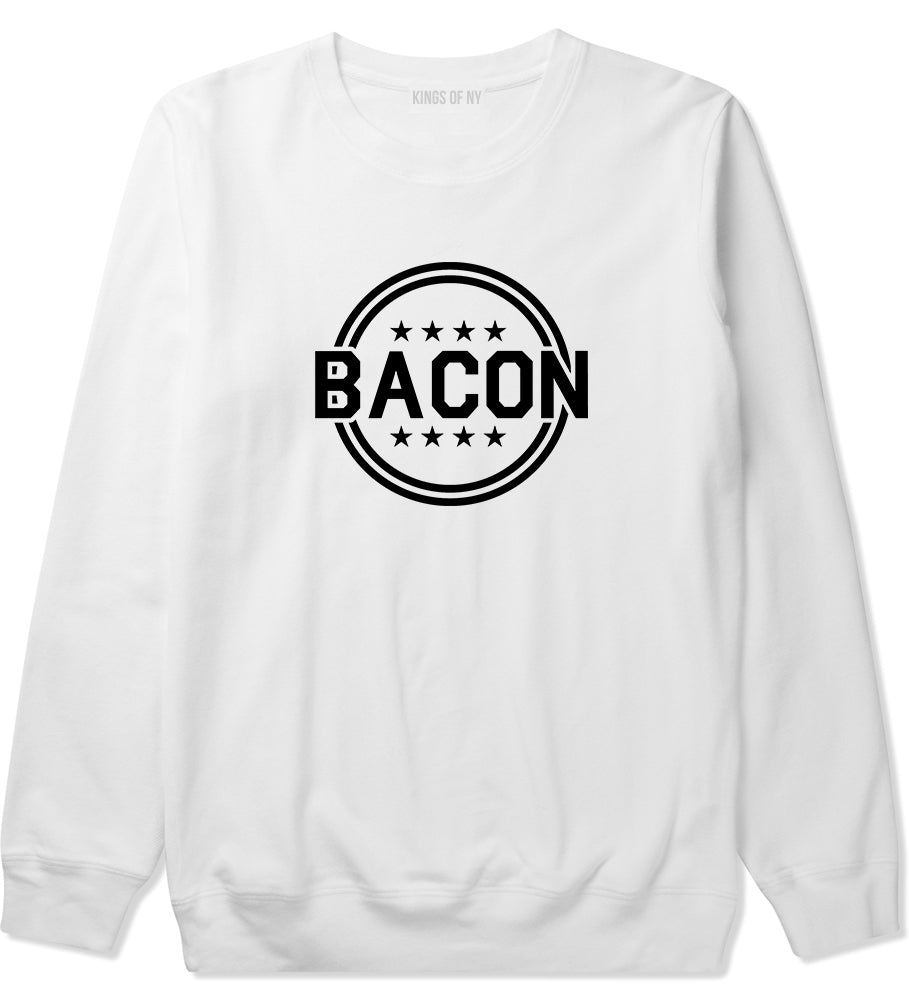 Bacon Stars White Crewneck Sweatshirt by Kings Of NY