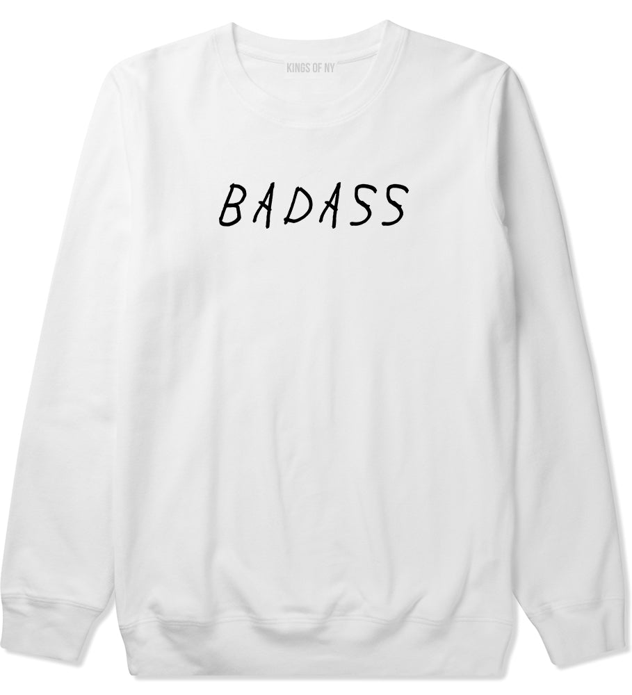 Badass White Crewneck Sweatshirt by Kings Of NY