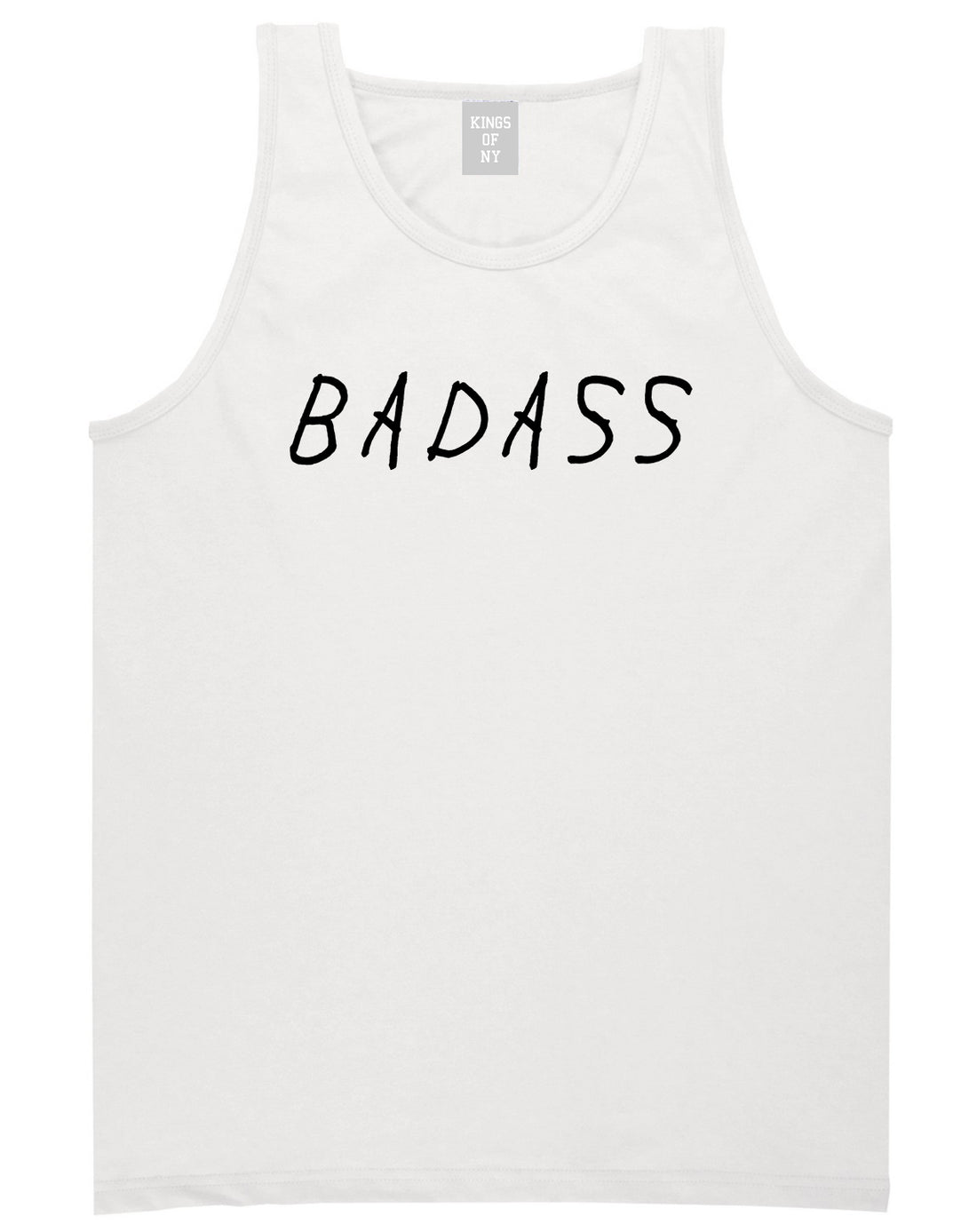 Badass White Tank Top Shirt by Kings Of NY