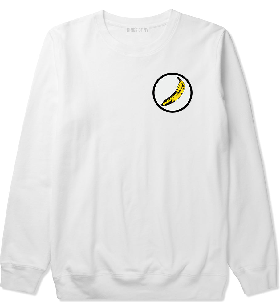 Banana Chest White Crewneck Sweatshirt by Kings Of NY