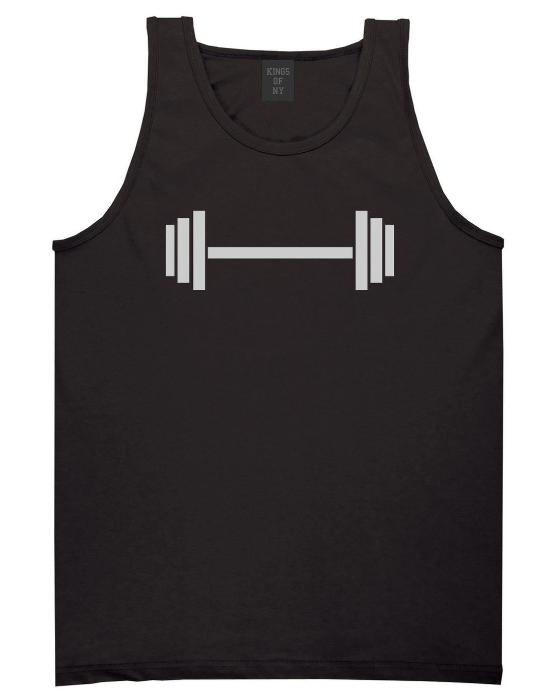 Barbell Workout Gym Black Tank Top Shirt by Kings Of NY